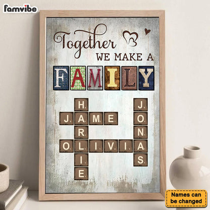 Personalized Family Crossword Art Poster 36314 Mockup 2