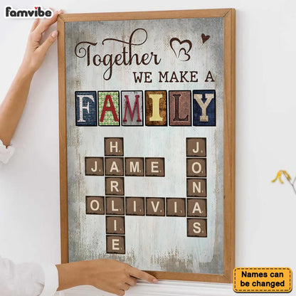 Personalized Family Crossword Art Poster 36314 Mockup 5