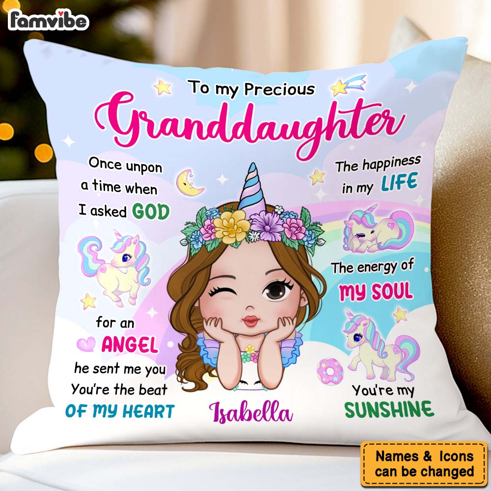 Personalized Gift For Granddaughter You Are My Sunshine Pillow 36465 Mockup 2