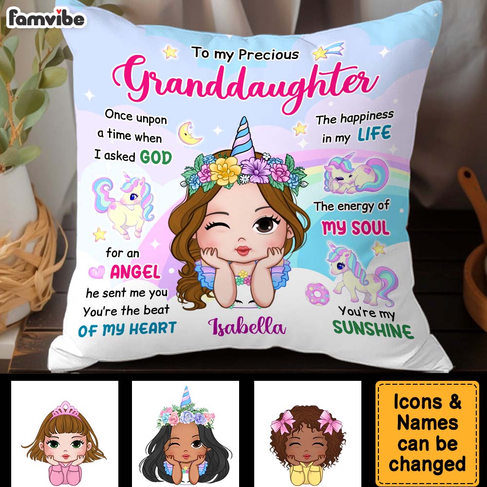 Personalized Gift For Granddaughter You Are My Sunshine Pillow 36465 Mockup 3