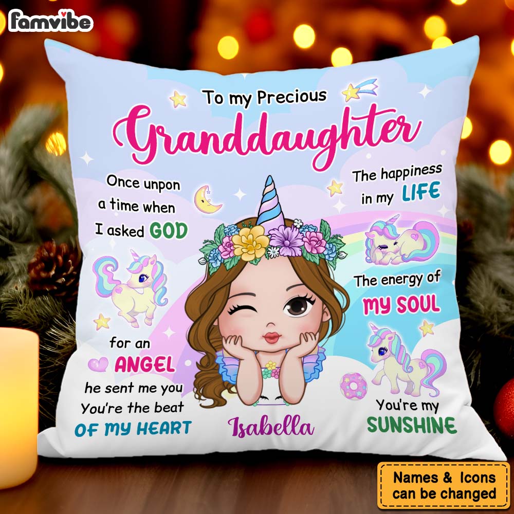 Personalized Gift For Granddaughter You Are My Sunshine Pillow 36465 Mockup 4