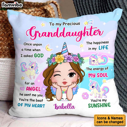 Personalized Gift For Granddaughter You Are My Sunshine Pillow 36465 Mockup 5