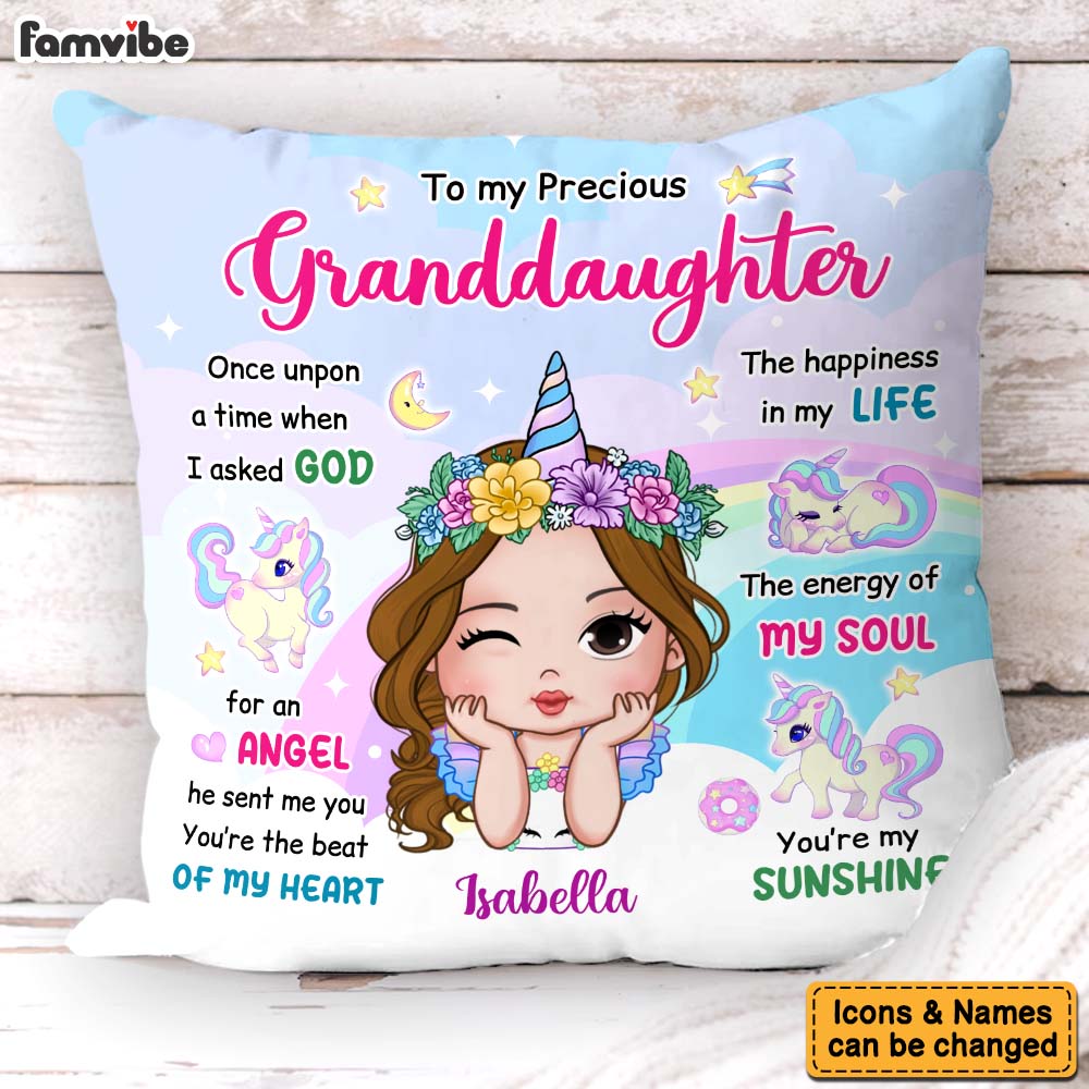 Personalized Gift For Granddaughter You Are My Sunshine Pillow 36465 Mockup 6