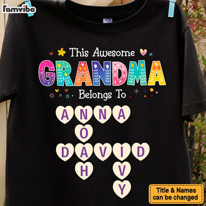 Personalized This Grandma Belongs To Shirt Hoodie Sweatshirt 36510 Mockup 2