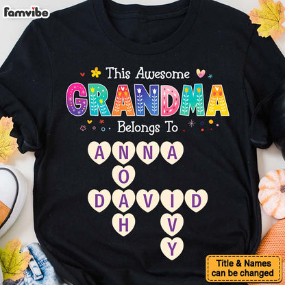 Personalized This Grandma Belongs To Shirt Hoodie Sweatshirt 36510 Mockup 4