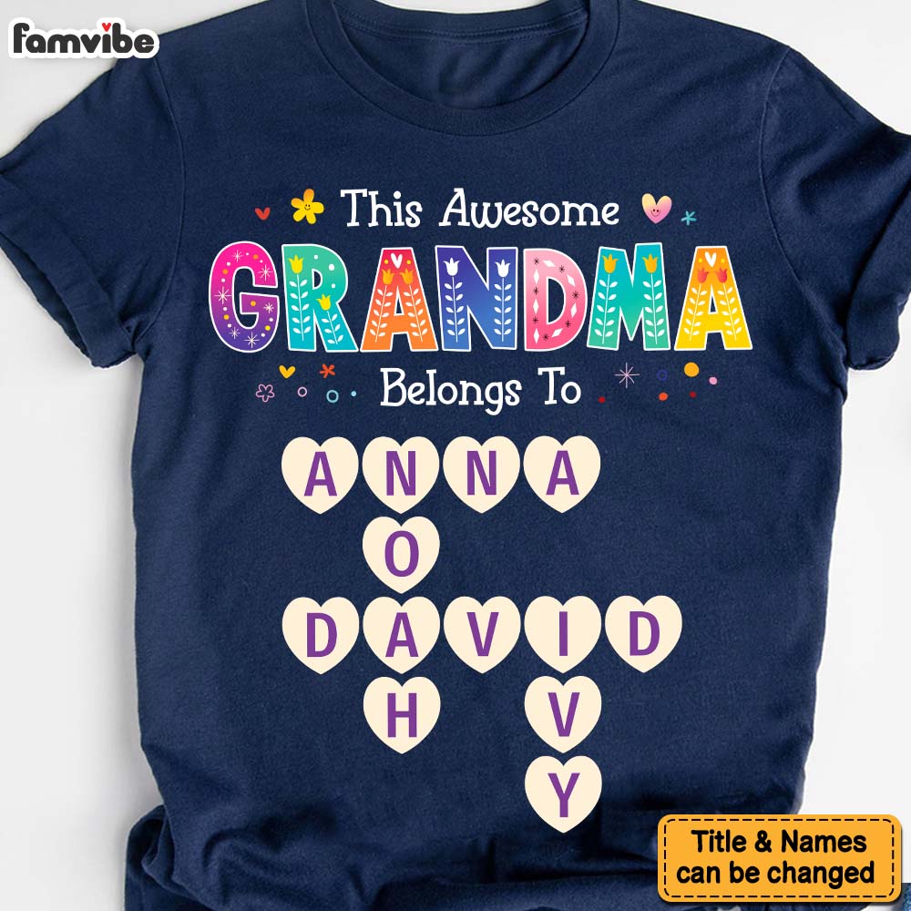 Personalized This Grandma Belongs To Shirt Hoodie Sweatshirt 36510 Mockup 5