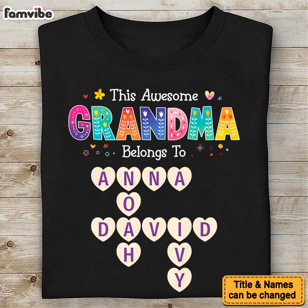 Personalized This Grandma Belongs To Shirt Hoodie Sweatshirt 36510 Mockup 6