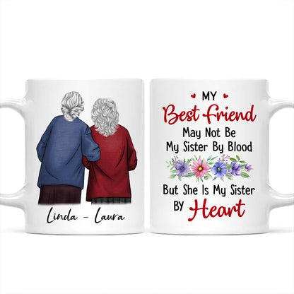 Personalized Sympathy Keepsake Gift For Besties, Friends Sisters By Heart Mug 36565 Primary Mockup