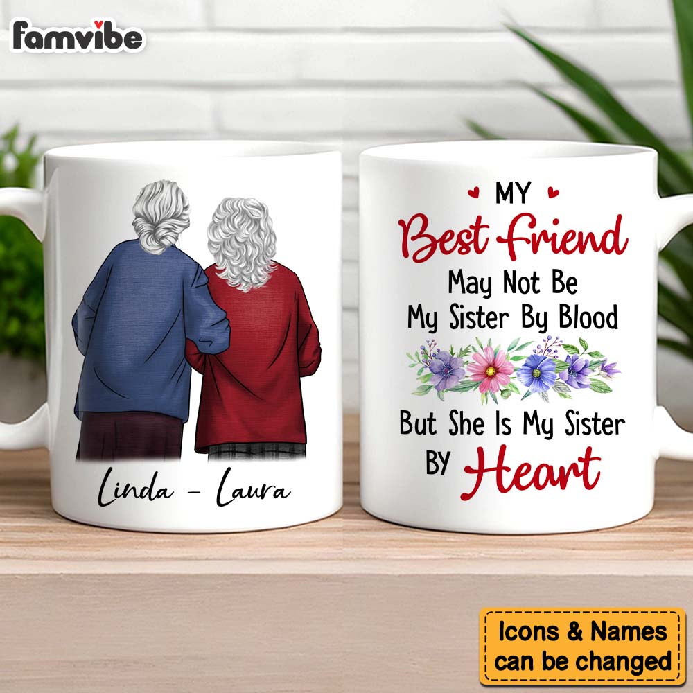 Personalized Sympathy Keepsake Gift For Besties, Friends Sisters By Heart Mug 36565 Mockup 2