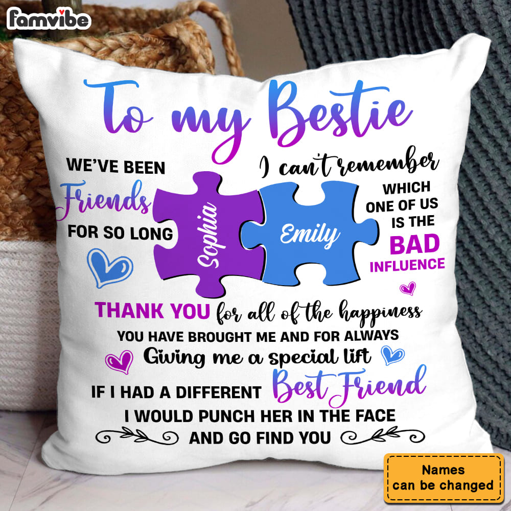 Personalized Birthday Christmas Gift For Friends Puzzle Custom Name Thank You For All Of The Happiness Pillow 36566 Mockup 4