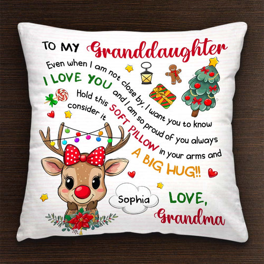 Personalized Grandkids Little Cute Reindeer Pillow 36571 Primary Mockup