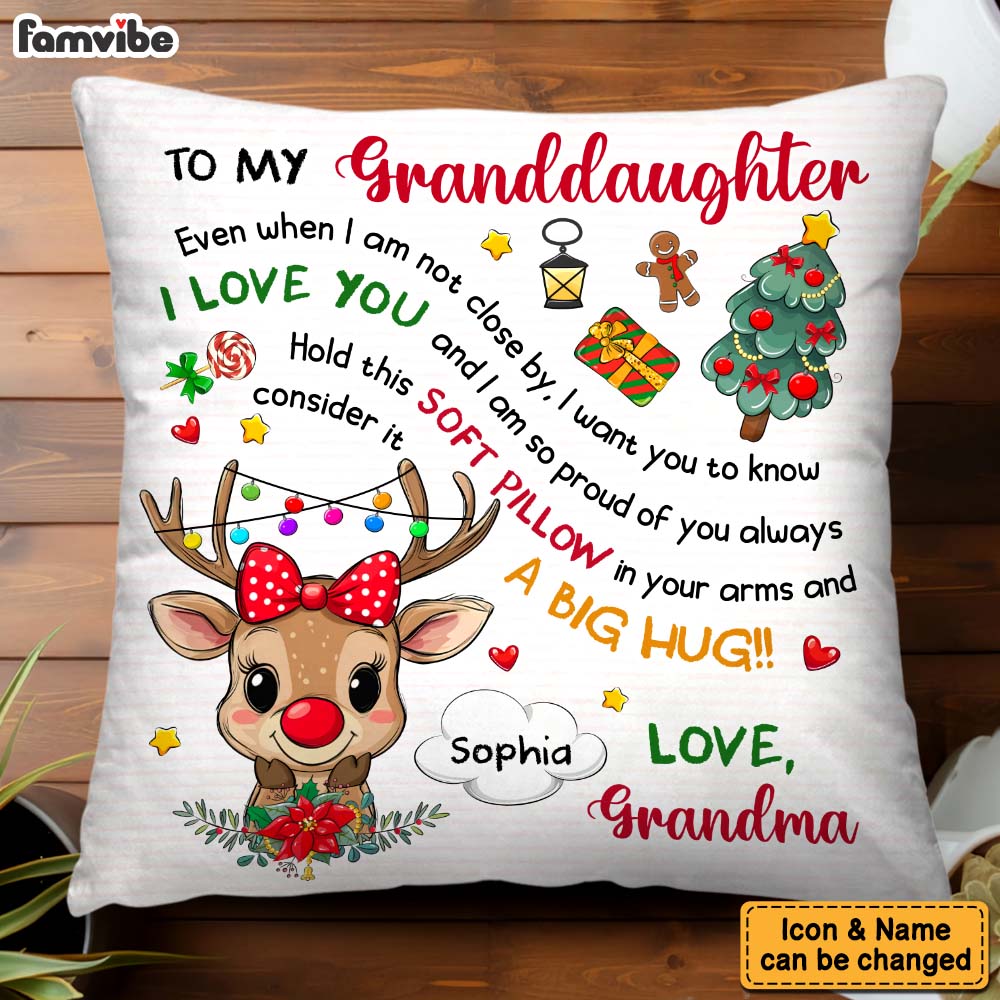 Personalized Grandkids Little Cute Reindeer Pillow 36571 Mockup 4