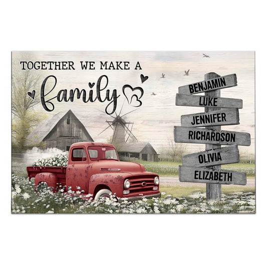 Personalized Gift For Family Farmhouse Old Truck Poster 36611 Primary Mockup