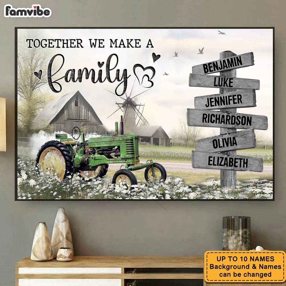 Personalized Gift For Family Farmhouse Old Truck Poster 36611 Mockup 4