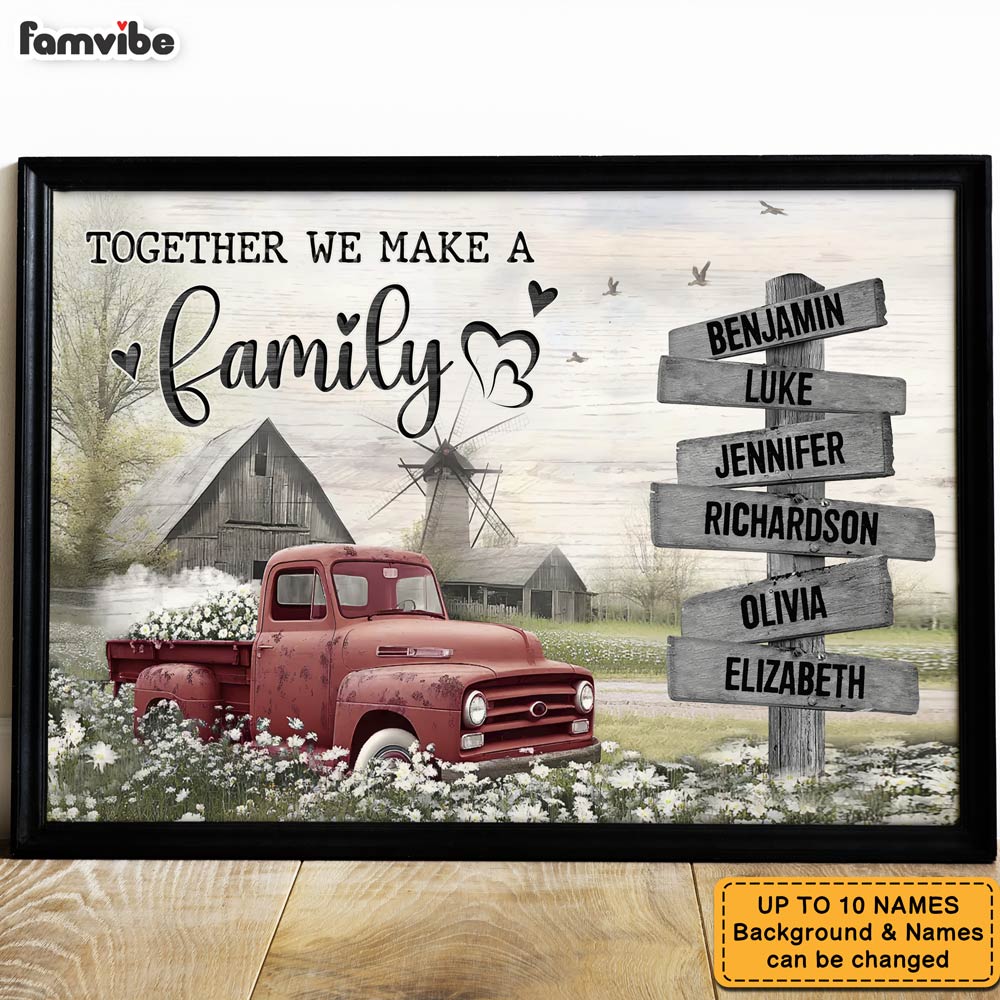 Personalized Gift For Family Farmhouse Old Truck Poster 36611 Mockup 5