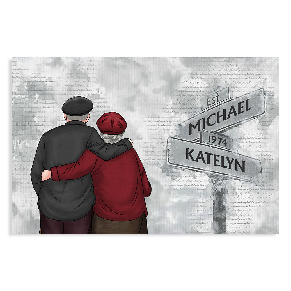 Personalized Gift For Couple Street Sign Poster 36703 Primary Mockup