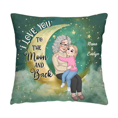 Personalized Gift For Granddaughter Love You To The Moon And Back Pillow 36752 Primary Mockup