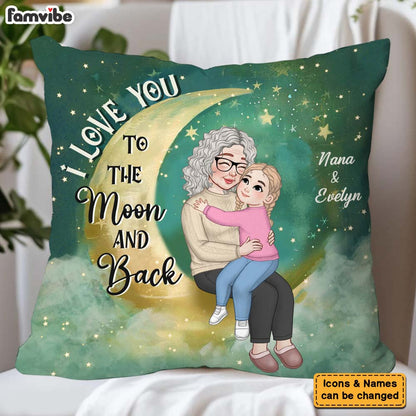 Personalized Gift For Granddaughter Love You To The Moon And Back Pillow 36752 Mockup 6