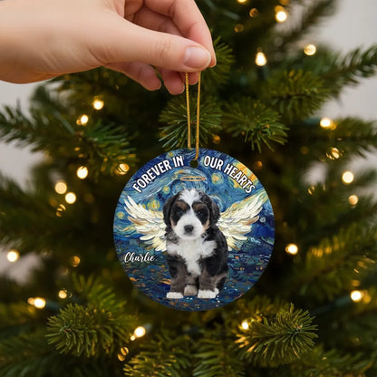 Custom Photo Acrylic Ornament - Personalized Pet Christmas Memorial Sympathy Gifts For Dogs, Cats - Companions Forever In Our Hearts