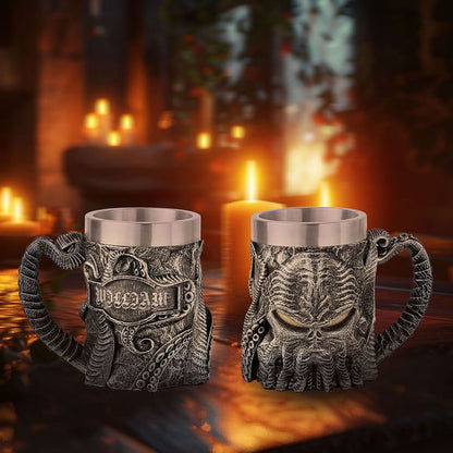 Personalised Cthulhu Durable Stainless Steel 20oz Mug with Engraved Name Birthday Gaming Party Gift for Cthulhu Fan