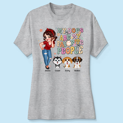 Dogs Are My Favorite People Vintage Style Personalized Shirt