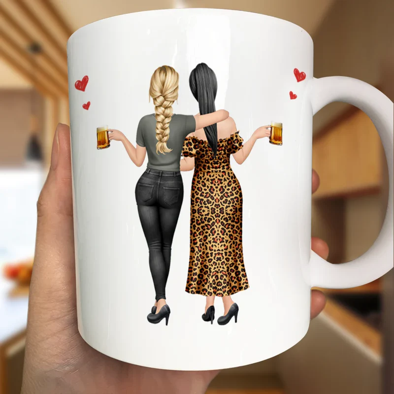 3D Besties Thank You For Being My Unpaid Therapist - Personalized Mug