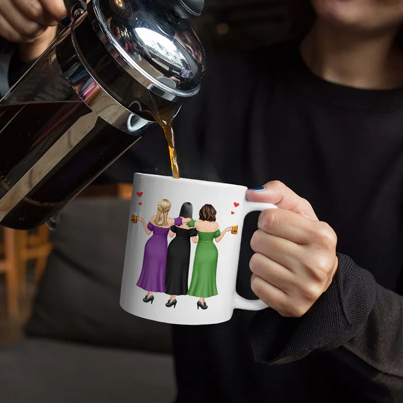 3D Besties Thank You For Being My Unpaid Therapist - Personalized Mug