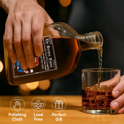 3D Effect Besties Here's To Another Year Of Us - Personalized Whiskey Bottle