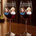 3D Effect Besties Here's To Another Year Of Us - Personalized Wine Glass