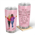 3D Effect Besties If You Fall I Will Pick You Up - Personalized Tumbler