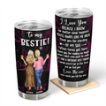 3D Effect Besties Thank You For Standing By My Side - Personalized Tumbler