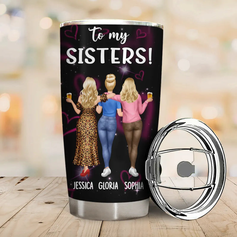 3D Effect Besties Thank You For Standing By My Side - Personalized Tumbler