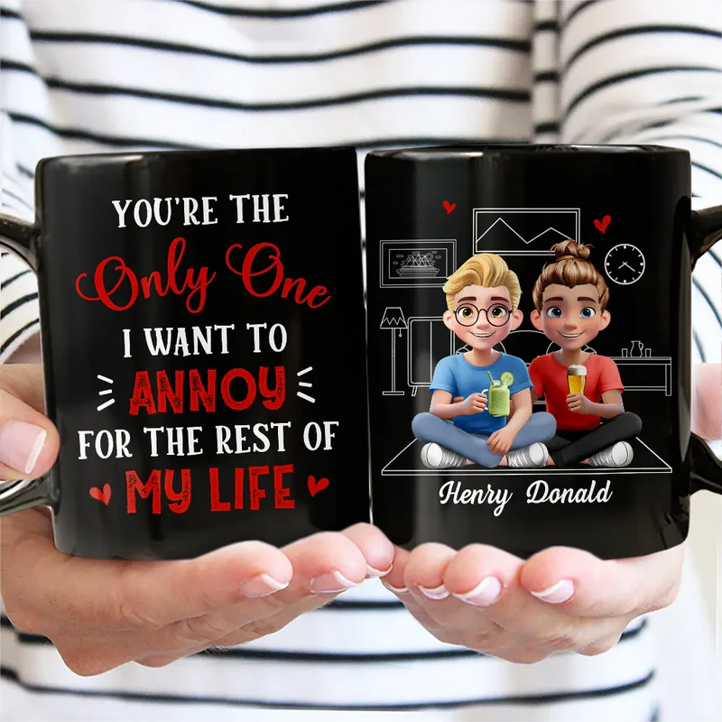 3D Effect Couple The Only One I Want To Annoy - Personalized Mug