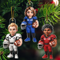 3D Effect Football Player - Personalized Custom Shaped Acrylic Ornament