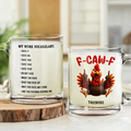 3D Effect Funny Chicken F-CAW-F My Work Vocabulary - Personalized Glass Mug