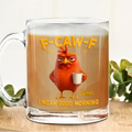 3D Effect Funny Chicken F-Caw-F I Mean Good Morning - Personalized Glass Mug