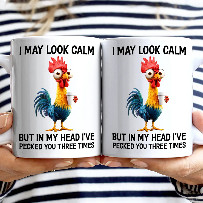 3D Effect Funny Chicken I've Pecked You - Personalized Mug