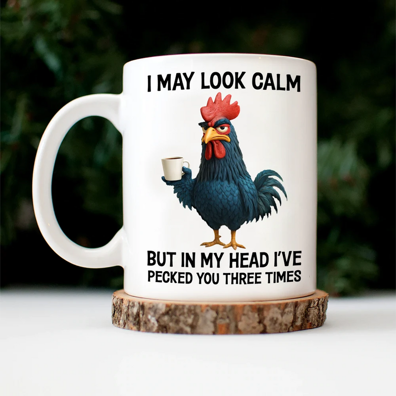 3D Effect Funny Chicken I've Pecked You - Personalized Mug