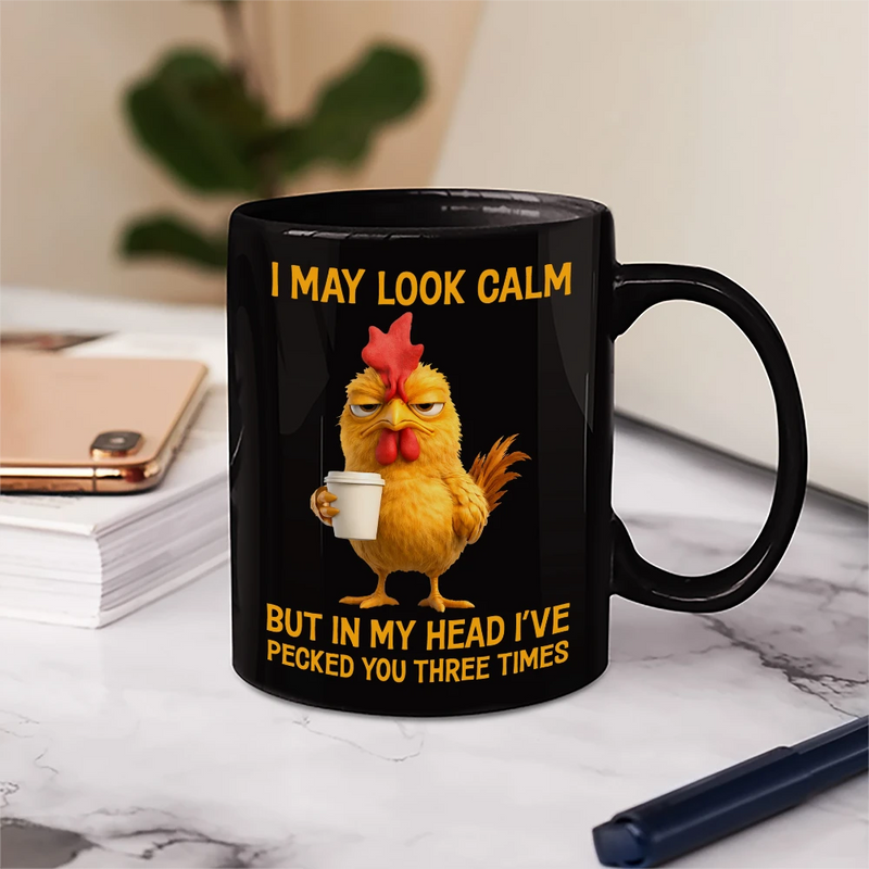 3D Effect Funny Chicken I've Pecked You - Personalized Mug