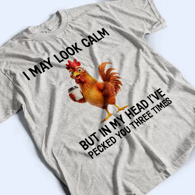 3D Effect Funny Chicken I've Pecked You - Personalized T Shirt