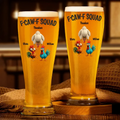 3D Effect Funny Chickens F-CAW-F Squad - Personalized Pilsner Glass