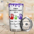 3D Effect Handprints Family - Personalized Tumbler
