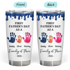 3D Effect Handprints Family - Personalized Tumbler