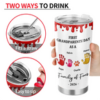 3D Effect Handprints Family - Personalized Tumbler