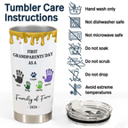 3D Effect Handprints Family - Personalized Tumbler
