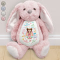3D Effect Kid Baby I Am Kind I Am Smart - Personalized Soft Toy Bunny