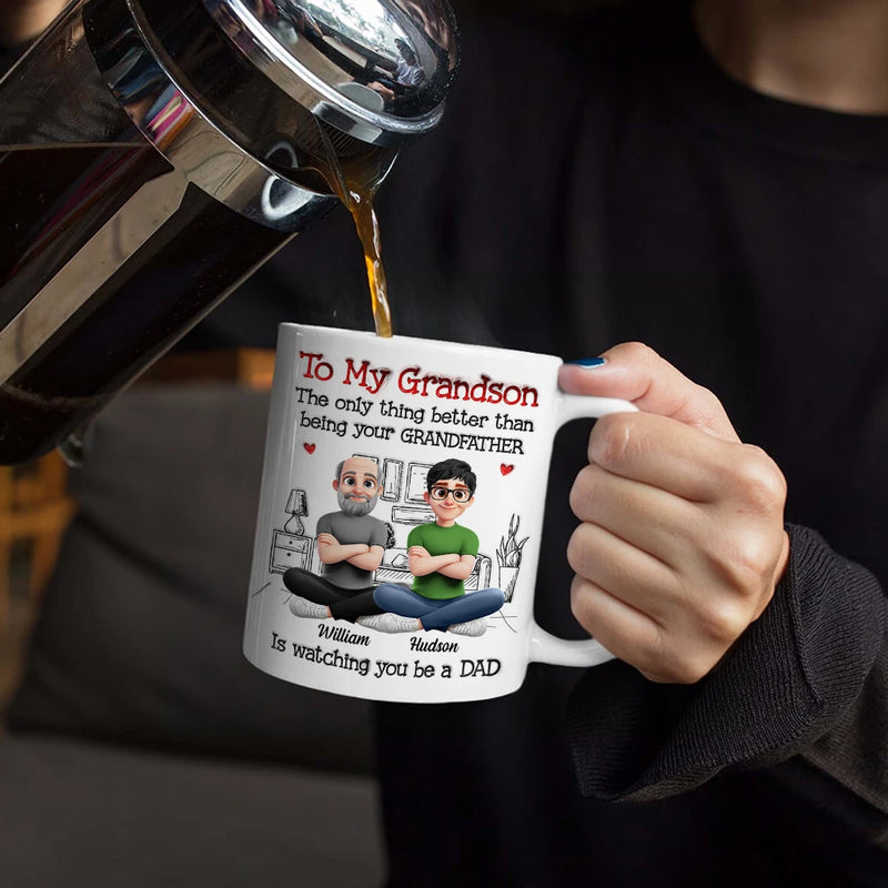 3D Inflated Printed Son The Only Thing Better Than Being Your Father - Personalized White Edge-to-Edge Mug