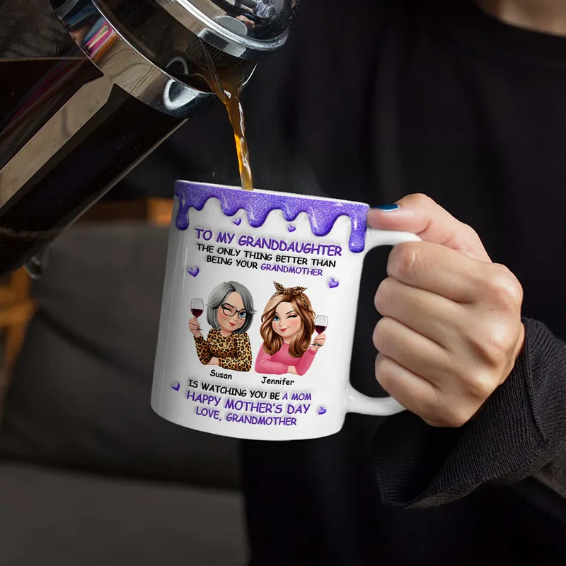 3D Inflated Printed The Only Thing Better Than Being Your Mother Grandmother - Personalized White Edge-to-Edge Mug