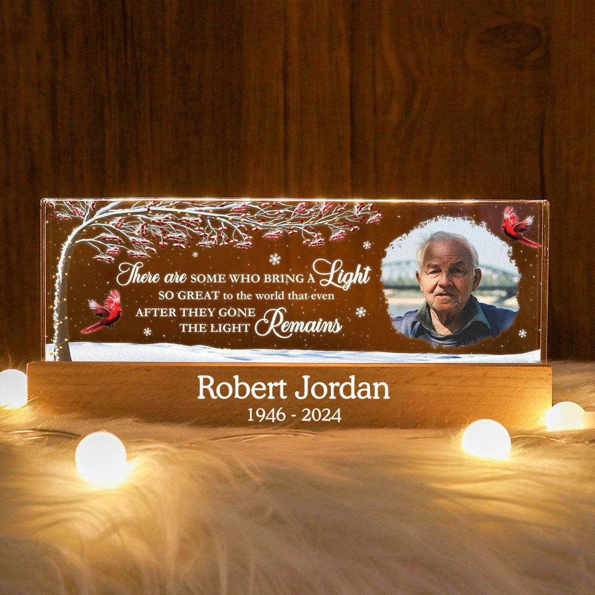 There Are Some Who Bring A Light So Great To The World Personalized Acrylic Block LED Night Light, Memorial Gift, Sympathy Gift for Loss of Loved One