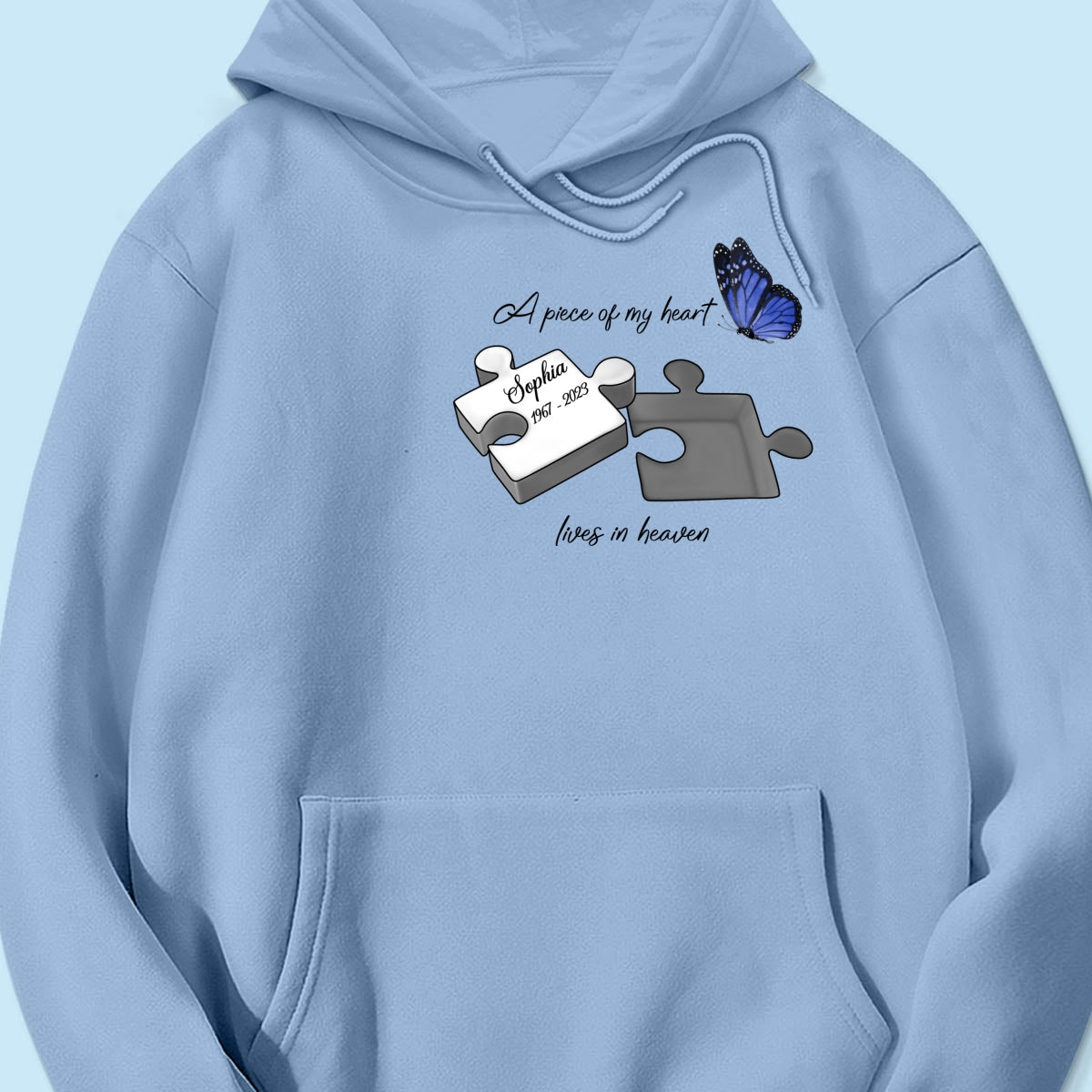 A Piece Of My Heart Lives In Heaven Memorial Gift Personalized Shirt